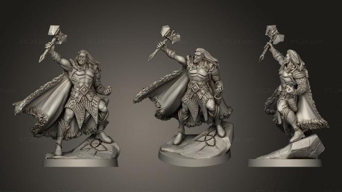 Figurines heroes, monsters and demons (Sigurd, STKM_3452) 3D models for cnc